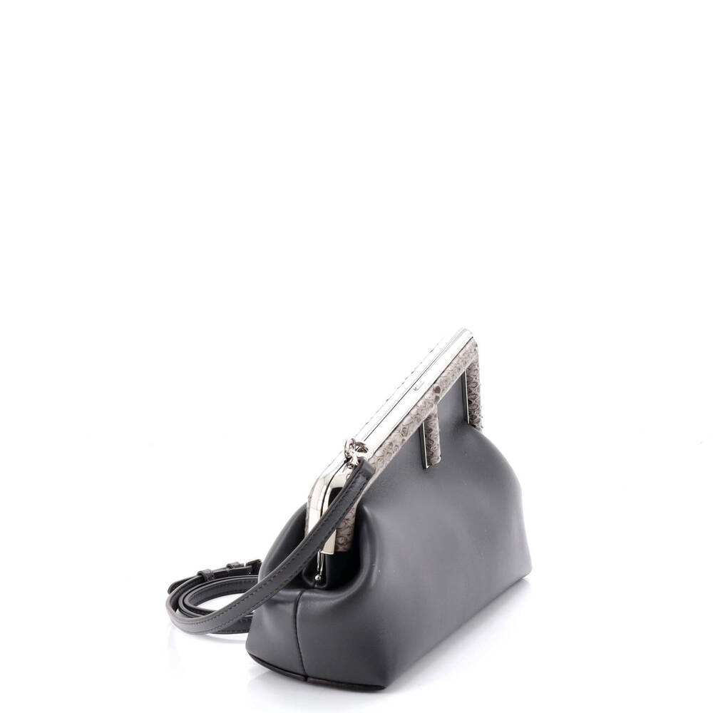 Fendi Small First Bag Leather With Python - image 2